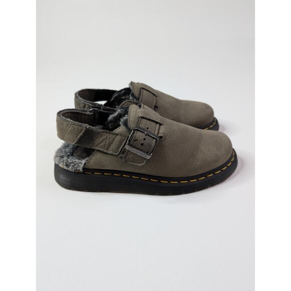 Dr. Martens Jorge II Leather Slingback Mules Muted Olive Shoes Size 8 - Picture 5 of 11